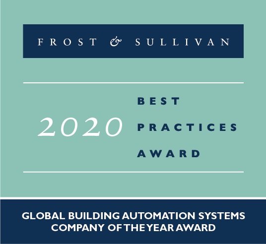 Delta Controls, ein Unternehmen der Delta Gruppe, gewinnt die Auszeichnung „2020 Global Building Automation Systems Company of the Year“ von Frost & Sullivan